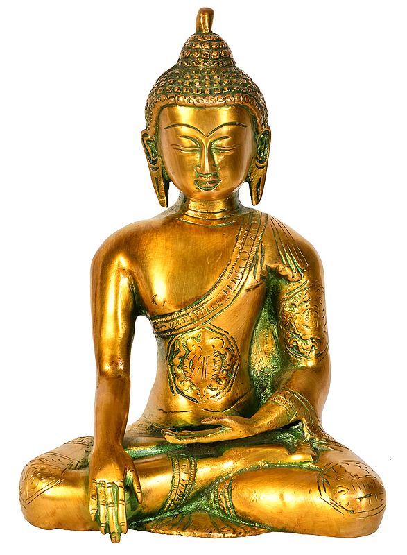 7" Lord Buddha (Tibetan Buddhist) In Brass | Handmade | Made In India