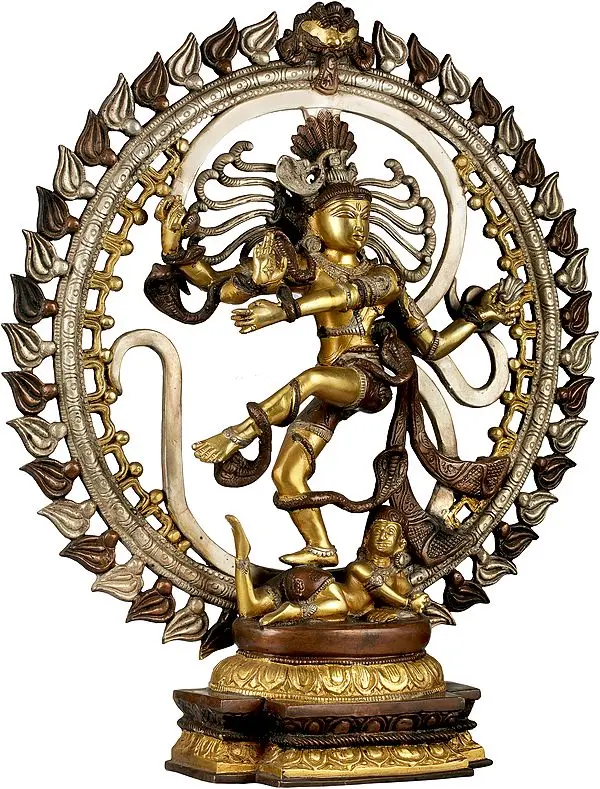 Exoticindia ZDL46-brown-gold Statue Brown Gold 