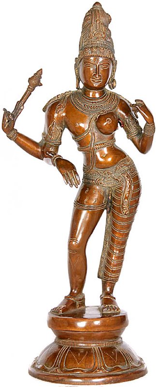 14" Ardhanarishvara In Brass | Handmade | Made In India
