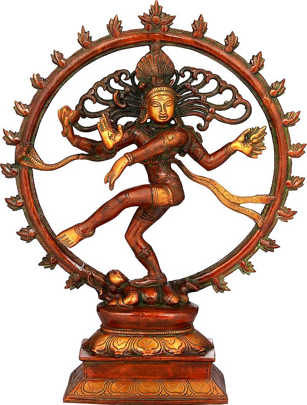 13" Lord Shiva as Nataraja | Handmade | Brass Statue | Made In India