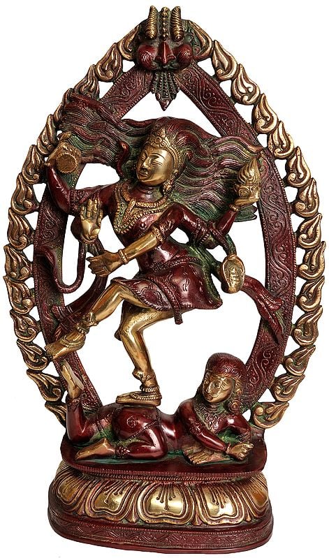 16" The Dancing Shiva In Brass | Handmade | Made In India