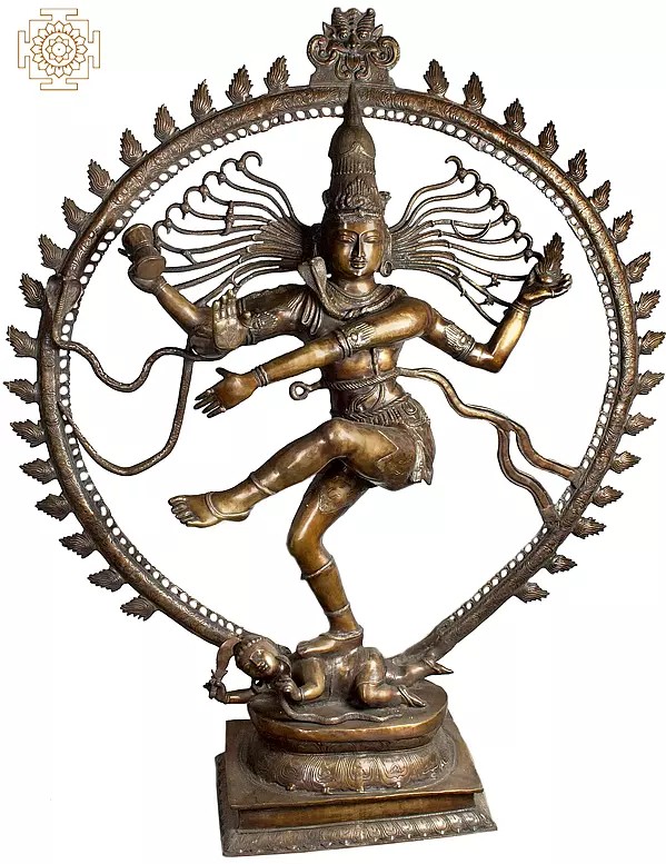 72" The Glory of Lord Nataraja in Brass – Exquisite Handmade Sculpture | Made in India