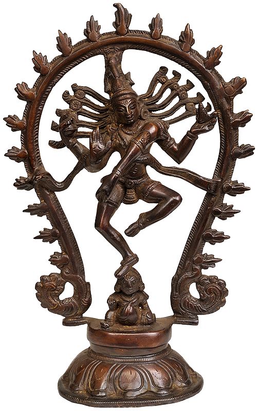 8" Nataraja Brass Sculpture | Handmade | Made in India