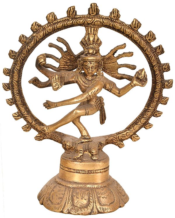 5" Nataraja Statue In Brass | Handmade | Made In India