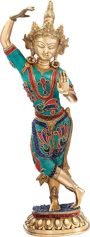 20" Tibetan Buddhist Maya Devi - Mother of Shakyamuni Buddha In Brass | Handmade | Made In India