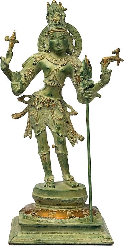 20" Lord Shiva as Pashupatinath In Brass | Handmade | Made In India
