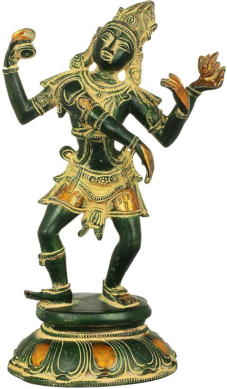 10" Dancing Shiva In Brass | Handmade | Made In India