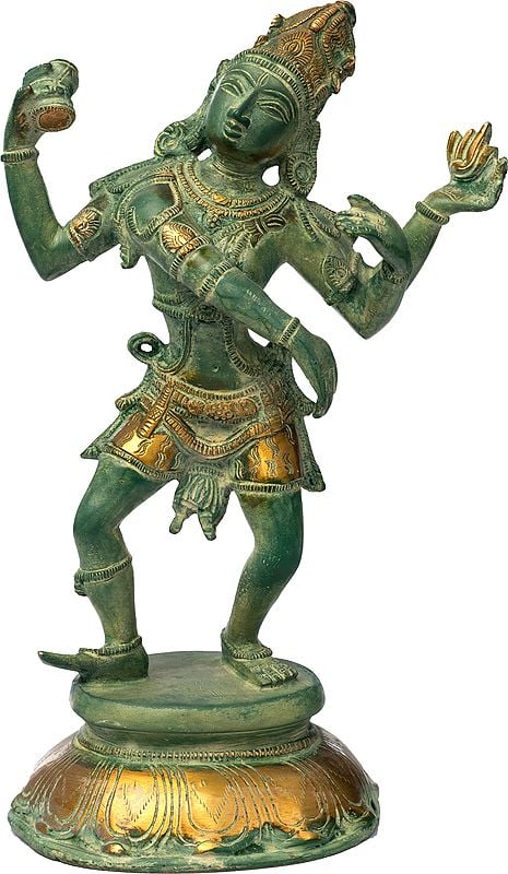 10" Dancing Shiva In Brass | Handmade | Made In India