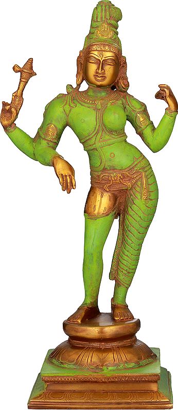 15" Ardhanarishvara (Shiva-Shakti) Brass Sculpture | Handmade | Made in India