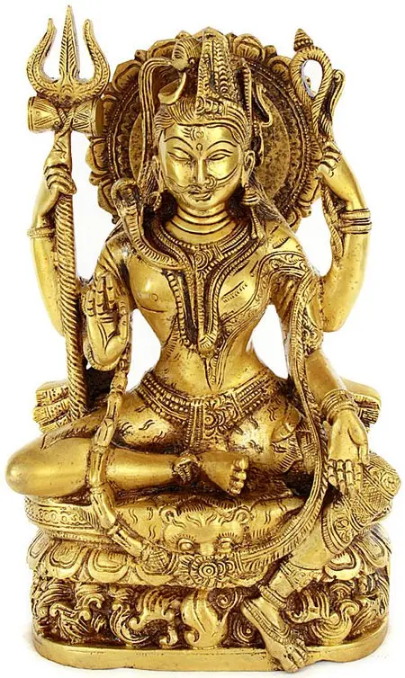 9" All is Nothing But Shiva and Parvati (Ardhanarishvara) In Brass | Handmade | Made In India