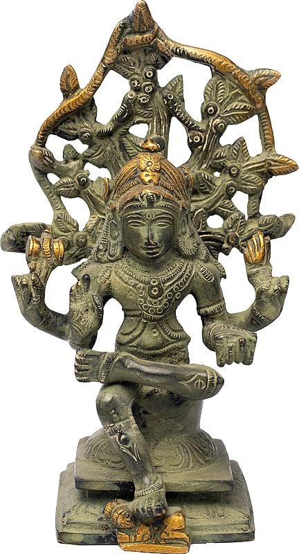 6" Rugged Dakshinamurti Shiva In Brass | Handmade | Made In India