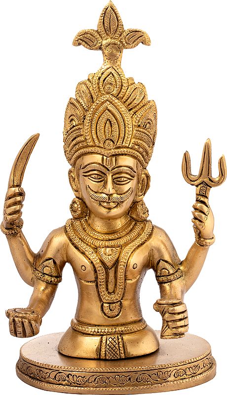 8" Nakoda, A Deity Of The Jains In Brass | Handmade | Made In India