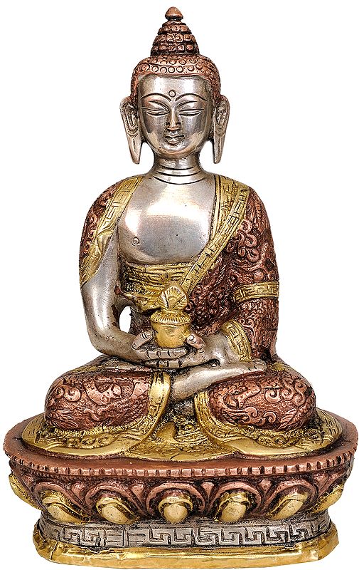 7" Buddha In The Dhyana Mudra | Brass | Handmade | Made In India