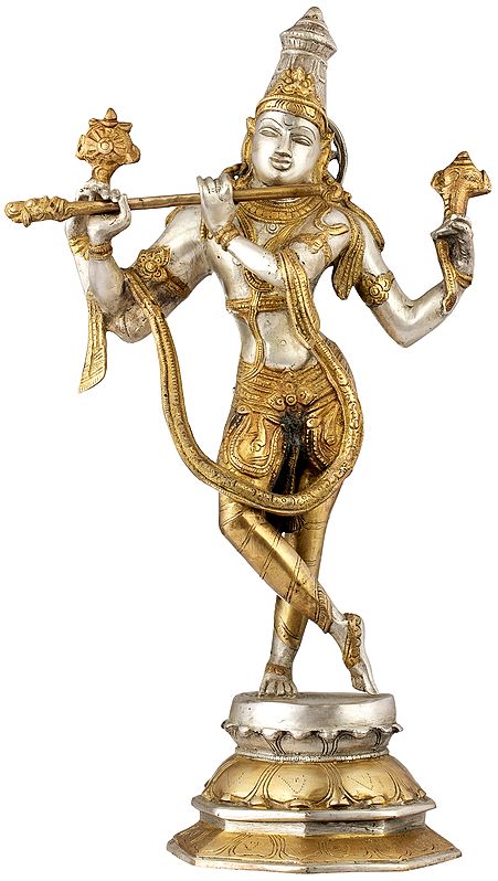 18" Cosmic Form of Lord Krishna Brass Statue | Handmade | Made in India