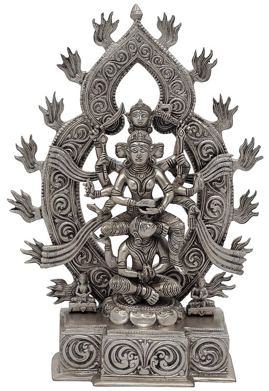 12" Kamakhya Devi Brass Statue | Handmade | Made in India