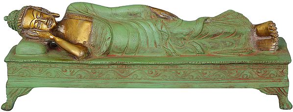 3" Parinirvana Buddha In Brass | Handmade | Made In India