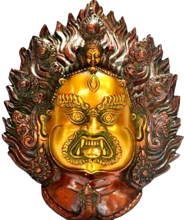 Three-eyed Mahakala Bhairava Wall-hanging Mask