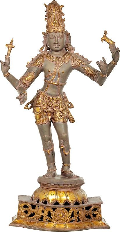 31" Shiva, As Pashupatinath In Brass | Handmade | Made In India