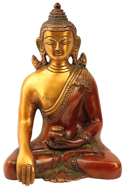 Sitting Style Meditating Bhumisparsa Buddha Statue + Cash Envelope (Pack Of 10)