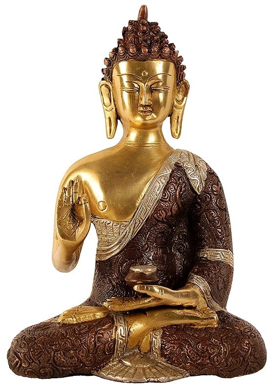 Shakyamuni, His Hand In Abhaya Mudra