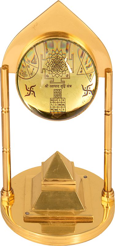 Vastu Pyramid and Shri Yantra with Magnifying Glass