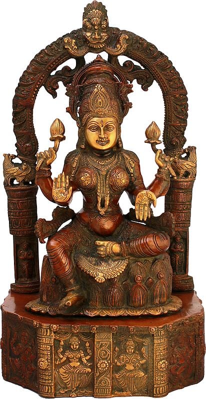 19" Goddess Lakshmi as Devi Padmavati In Brass | Handmade | Made In India