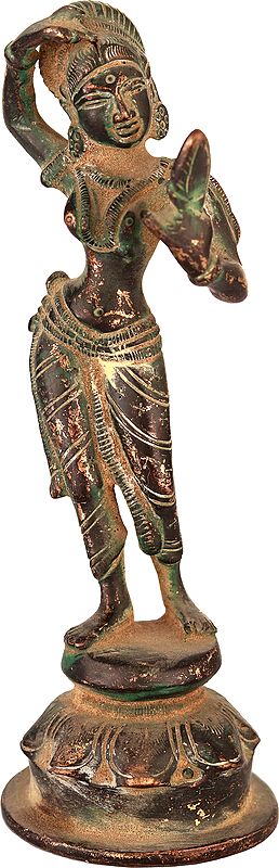 Apsara Applying Vermillion (A Sculpture Inspired by Khajuraho)