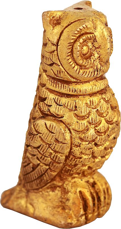 2" Owl Agarbatti Stand in Brass | Handmade | Made in India