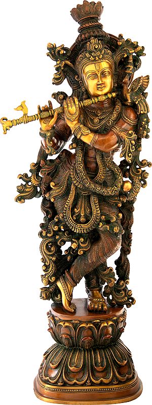 29" Murlidhar Gopal - Large Size In Brass | Handmade | Made In India