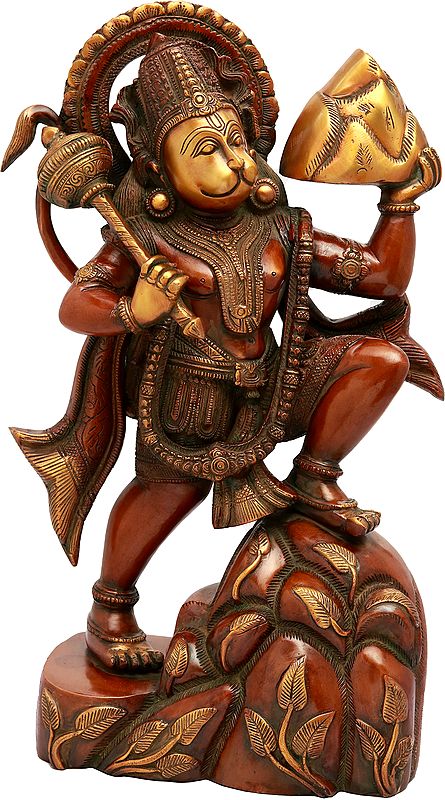 16" Mahabali Hanuman In Brass | Handmade | Made In India