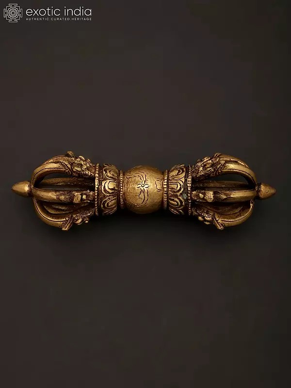 9" Tibetan Buddhist Seven Pronged Dorje in Brass | Handmade | Made in India