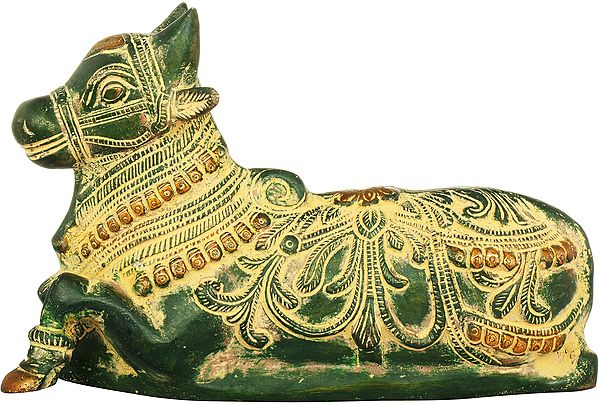 10" Nandi - Vahana of Shiva In Brass | Handmade | Made In India