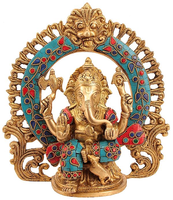 Ganesha Shrine (Richly Inlaid)