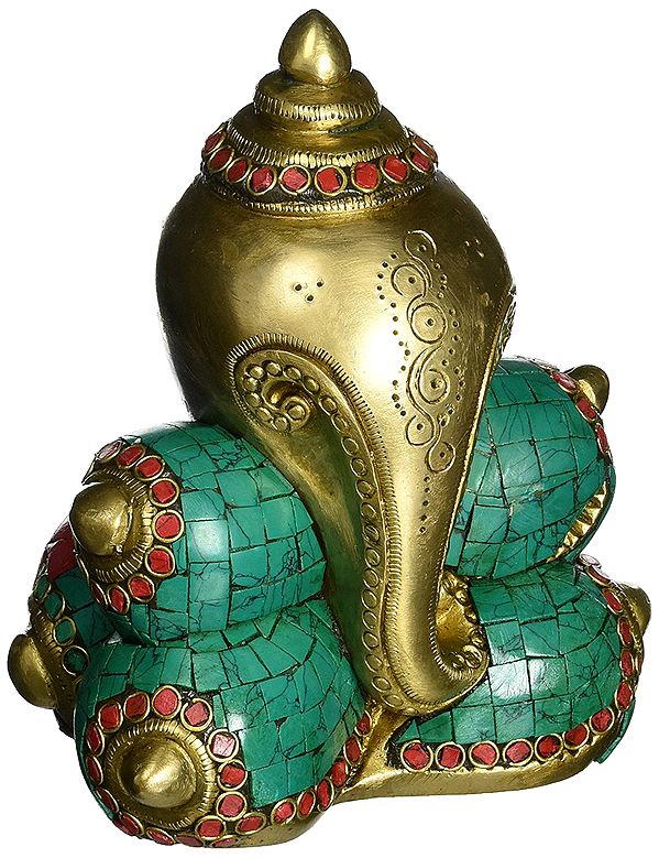Inlaid Ganesha Conch