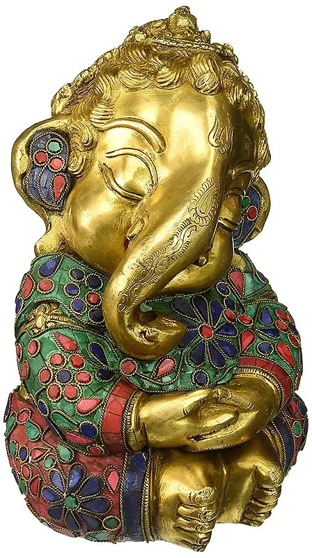 Boy-deity Ganesha, Seated And Dozing