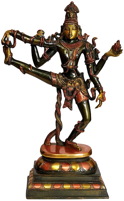 18" Natesh, The Deity Of The Performing Arts In Brass | Handmade | Made In India