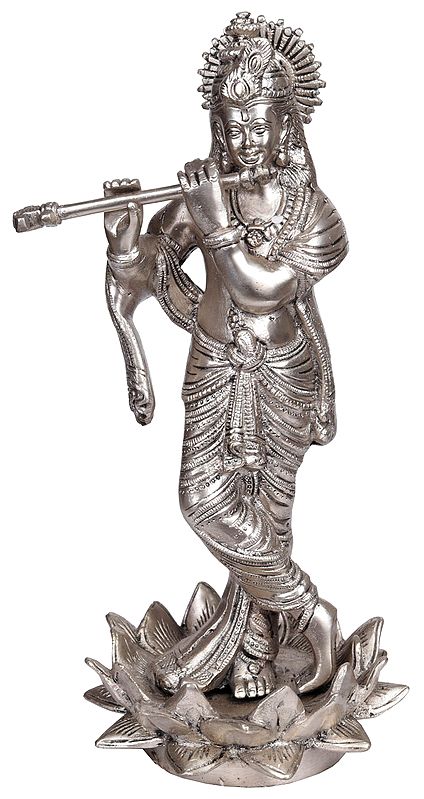 11" Krishna Brass Statue | Handcrafted Divine Sculpture | Timeless Indian Art