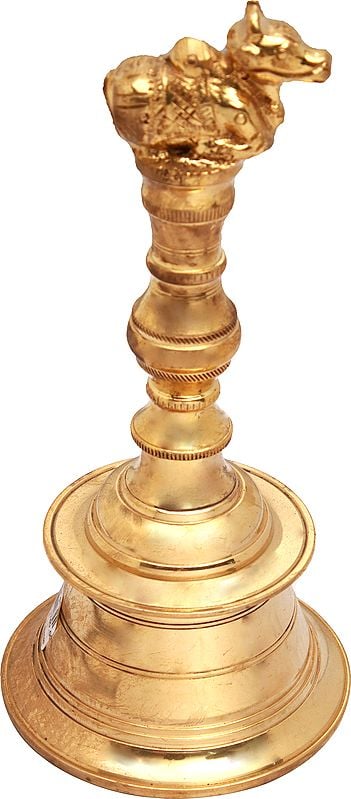 9" Large Size Nandi Hand Held Bell |Handmade|