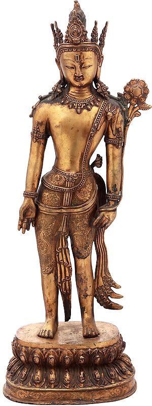 Avalokiteshvara Wearing a Five Crested Crown