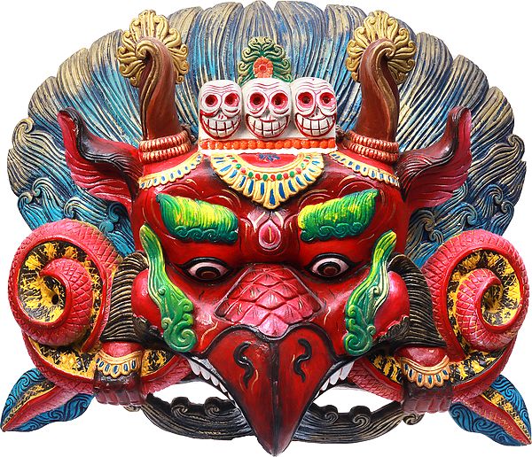 Tibetan Buddhist Large Garuda Wall Hanging Mask (Made in Nepal)