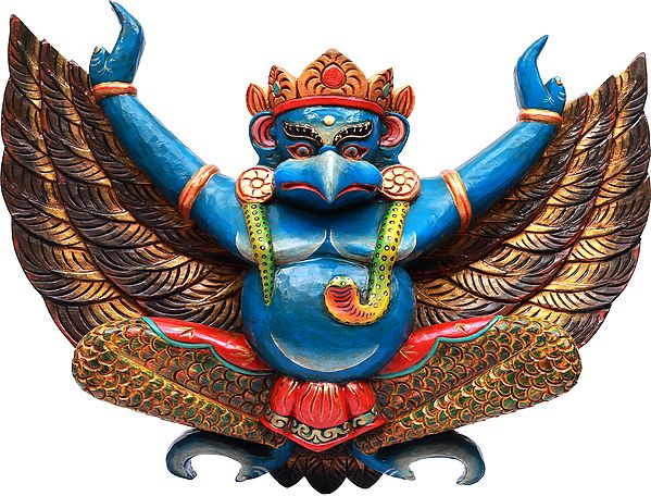 Garuda with Wings stretched out (Made in Nepal) Wall Hanging