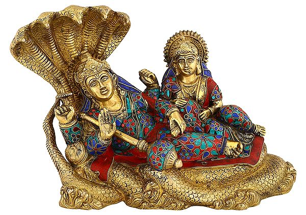 Lakshmi And Venkateshwara Brass Statue