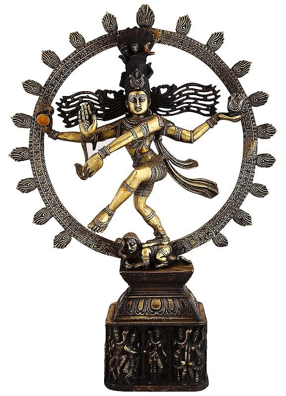 24" Lord Nataraj Brass Statue In Brass | Handmade | Made In India