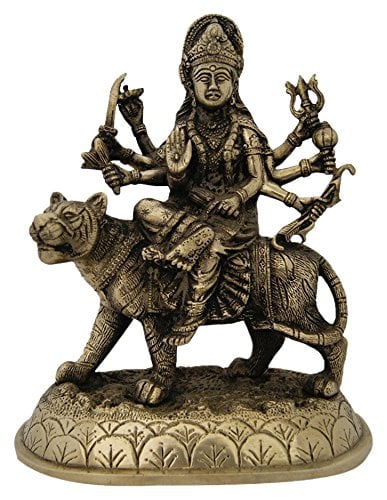 Goddess Durga Brass Statue