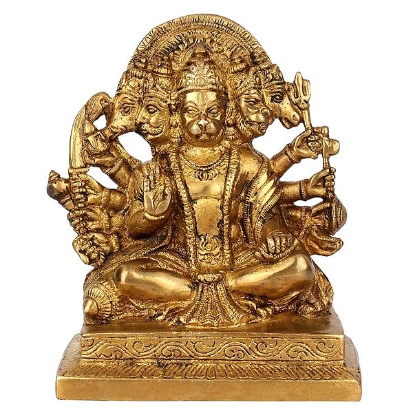 Panchmukhi Hanuman Handmade Brass Statue