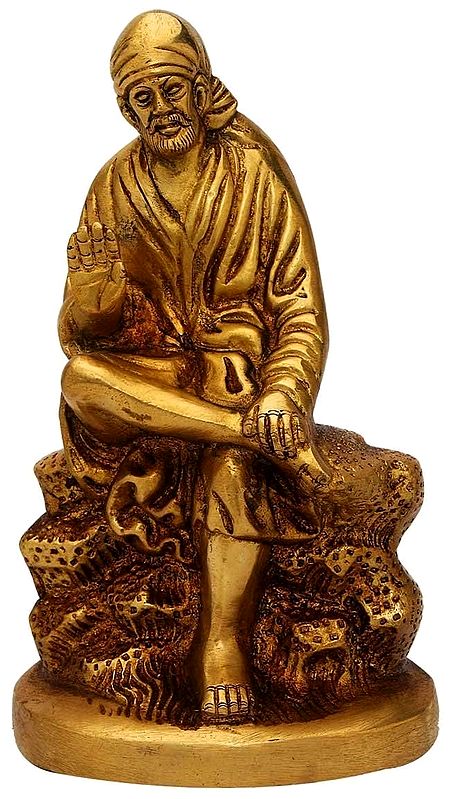 Sai Baba Sitting Brass Statue 