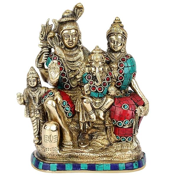 Lord Shiva Parivar Handmade Brass Statue