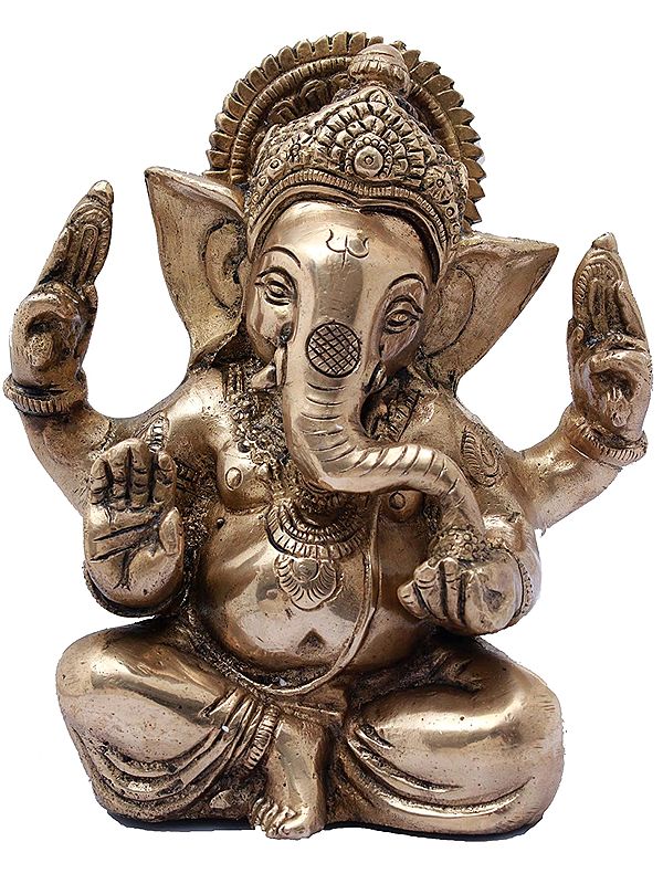 Ganesha Statue with Tilted Head