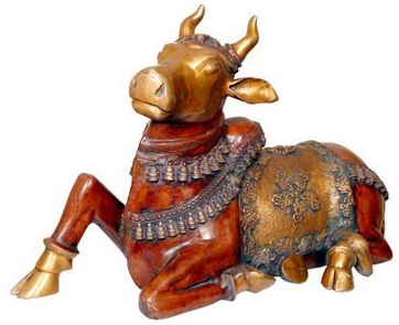 36" Nandi Statue In Brass | Handmade | Made In India