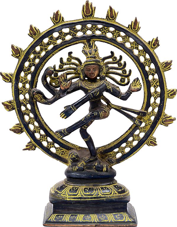 9" Handcrafted Nataraja Brass Idol | Handmade Brass Statue
